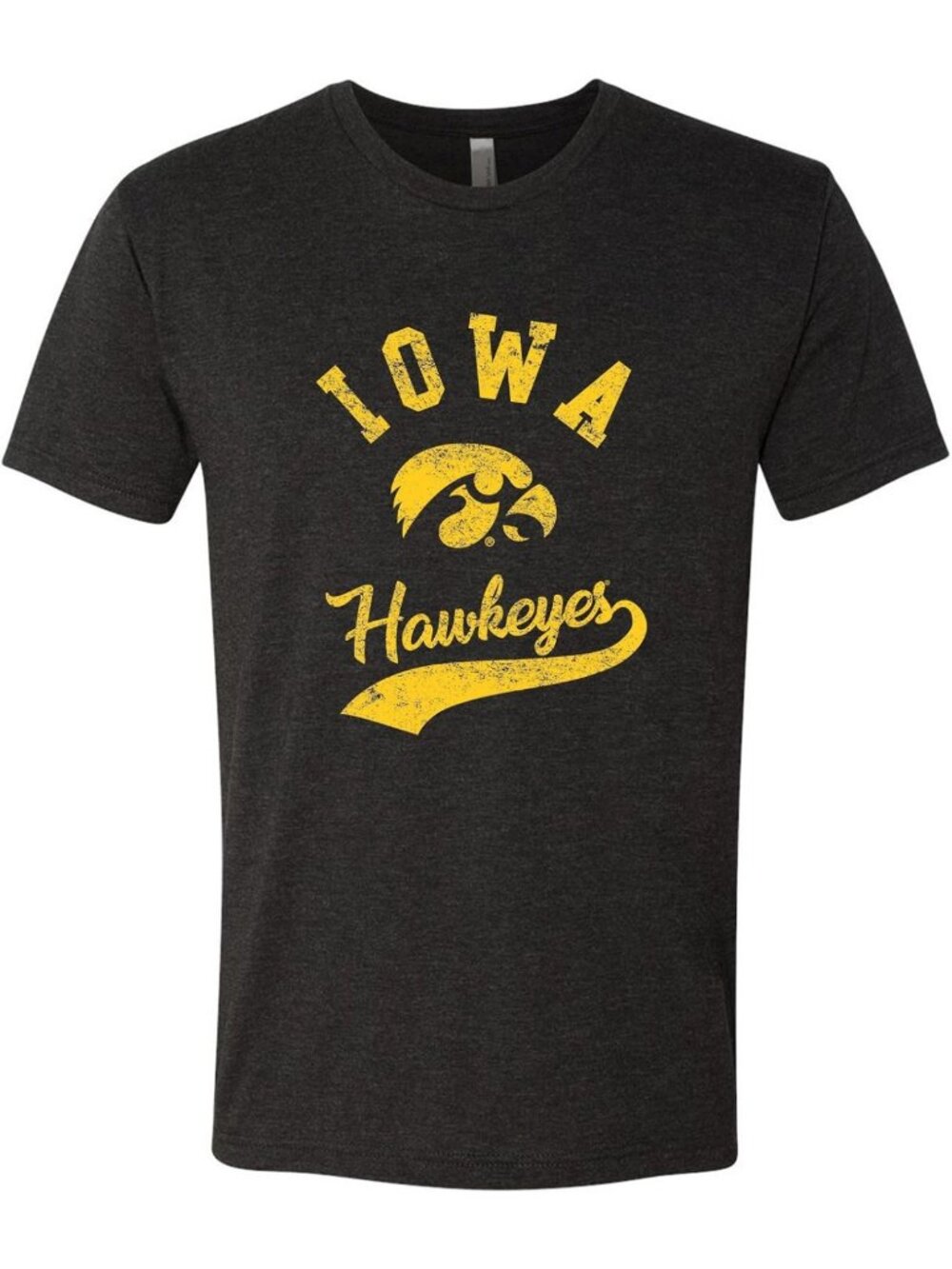 Vintage Iowa Retro Script Tee - Large - Black Graphic T-Shirt - Casual Wear
